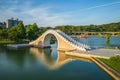 Jindai Bridge of Dahu Park in Taipei, Taiwan Royalty Free Stock Photo