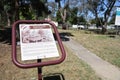 Information signboard for touristPioneer Park Jindera stands the Pioneer Cairn.