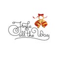 Jingle all the way. Vector calligraphy lettering. Royalty Free Stock Photo