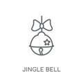 Jingle bell linear icon. Modern outline Jingle bell logo concept