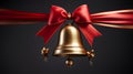 Jingle Bell and Ribbon Border Royalty Free Stock Photo