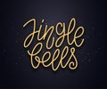 Jingle Bells typography text. Vector card