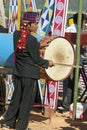 Jingpo Drummer at Festival Dance