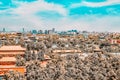 Jingshan Park,panorama above on Beijing city Royalty Free Stock Photo