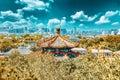 Jingshan Park,panorama above on Beijing city Royalty Free Stock Photo