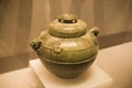 Jingzhou Museum, Hubei Province, China.  there were all kinds of pottery, porcelain, and bronze, Royalty Free Stock Photo