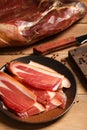 Jinhua ham, a specialty of Jinhua, Zhejiang, China, is a delicacy made from pickled pig hind legs