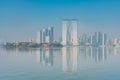 Jinji lake and Suzhou skyline