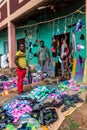 JINKA, ETHIOPIA - FEBRUARY 2, 2020: Shoe store in Jinka, Ethiop