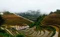 Jinkeng terraced rice fields in Longshan,Guilin Royalty Free Stock Photo