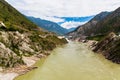 Jinsha River view on the way from Lijiang to Lugu lake