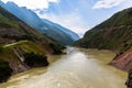 Jinsha River view on the way from Lijiang to Lugu lake