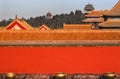 Jinshan Park from Forbidden City Yellow Roofs Beijing China