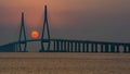 Jintang Bridge in the sunset