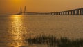 Jintang Bridge in the sunset