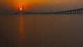 Jintang Bridge in the sunset Royalty Free Stock Photo