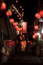 Jioufen, Night, red beverage, streets