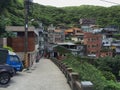 View of Jioufen, a mountain town in northeastern Taiwan, as known as the narrow alleyways of its Royalty Free Stock Photo