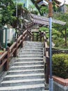 View of Jioufen, a mountain town in northeastern Taiwan, as known as the narrow alleyways of its Royalty Free Stock Photo