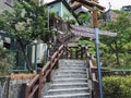 View of Jioufen, a mountain town in northeastern Taiwan, as known as the narrow alleyways of its Royalty Free Stock Photo