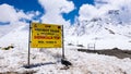 Shingo La also known as Shinkula Pass is a mountain pass in India, on the state boundary between Ladakh and Himachal Pradesh Royalty Free Stock Photo