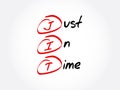 JIT - Just in time acronym, business concept background Royalty Free Stock Photo
