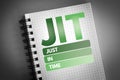 JIT - Just in time acronym Royalty Free Stock Photo