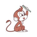 Jittery Monkey Teaching Royalty Free Stock Photo