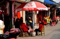 Jiu Chi Town, China: Women and Stores on Town Street
