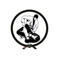 Jujitsu logo vector Royalty Free Stock Photo