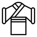 Jiu jitsu clothes icon outline vector. Belt model