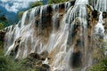 Jiu Zhai Gou, China: Pearl Shoal Waterfall Royalty Free Stock Photo