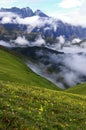 Jiudingshan Mountain meadow Royalty Free Stock Photo