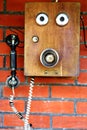 The old style telephone  in Jiufen , Taiwan Royalty Free Stock Photo