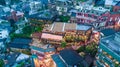 Jiufen Old Street in Taipei Taiwan, Aerial view Jiufen Old Street at night Royalty Free Stock Photo