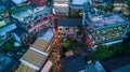 Jiufen Old Street in Taipei Taiwan, Aerial view Jiufen Old Street at night Royalty Free Stock Photo