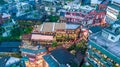 Jiufen Old Street in Taipei Taiwan, Aerial view Jiufen Old Street at night Royalty Free Stock Photo