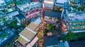 Jiufen Old Street in Taipei Taiwan, Aerial view Jiufen Old Street at night Royalty Free Stock Photo