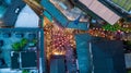 Jiufen Old Street in Taipei Taiwan, Aerial view Jiufen Old Street at night Royalty Free Stock Photo