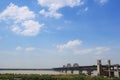 Jiujiang yangtze river bridge Royalty Free Stock Photo