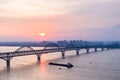 Jiujiang yangtze river bridge Royalty Free Stock Photo