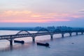 Jiujiang yangtze river bridge Royalty Free Stock Photo