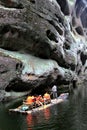 The Jiulong lake and mountain views in Taining,Fujian,China