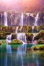 Jiulong waterfall in Luoping. Royalty Free Stock Photo