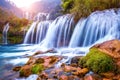 Jiulong waterfall in Luoping. Royalty Free Stock Photo