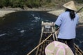 Jiuquxi stream bamboo rafting