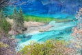 Jiuzhaigou Colorful lake Royalty Free Stock Photo