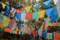 Tibetan Prayer Flags in Jiuzhaigou National Park of Sichuan China Royalty Free Stock Photo