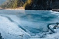 Jiuzhaigou Valley National Park,China Winter season ice river Royalty Free Stock Photo