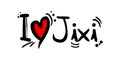 Jixi city of China love message Royalty Free Stock Photo